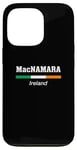 Coque pour iPhone 13 Pro MacNamara Nom de famille irlandais St Patrick Drapeau Irlande