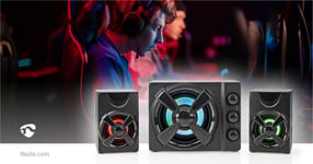 Nedis 33 Watt USB PC Speakers - Laptop PC computer desktop Speakers