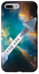 Coque pour iPhone 7 Plus/8 Plus Galaxy Science Geek Gifts T-shirt « You Are Here » Deep Space