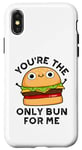 Coque pour iPhone X/XS Tu es le seul pain pour moi, jeu de mots amusant à hamburger