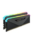 Corsair Vengeance RGB RT DDR4-3600 - 16GB - CL16 - Dual Channel (2 pcs) - AMD Optimized - Svart med RGB