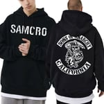 Sons Of Anarchy Samcro Hoodie Dubbelsidig Tryckt Hoodie Skjorta Svart Black 2XL