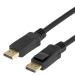 DELTACO – DisplayPort DP1.4 Flex cable, 4M, black (DP-1040D-FLEX)