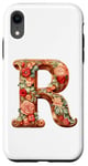 Coque pour iPhone XR Monogrammed Christmas Floral Initial R Gingerbread Letter R