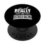 Ostrich race Feather marathon ostrich jockey Ostrich racing PopSockets Swappable PopGrip