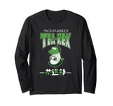 Funny Kawaii Matcha Green Tea Rex T-Rex Dinosaur Dino Pun Long Sleeve T-Shirt