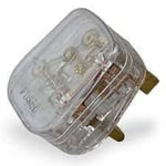 Clear Transparent Mains Electrical Plug 13A Fuse fitted Uk Power 500w Appliance