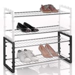 Avilia Meuble à chaussures intelligent superposable pour optimiser l'espace de l'armoire - Porte-chaussures - Organisateur de chaussures - 65,5 x 4 x 27,3 cm