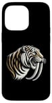 Coque pour iPhone 14 Pro Max Sabertooth Puissant Rugissement Épique