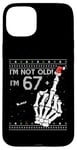 Coque pour iPhone 15 Plus 67 + 1 Flip Off Middle Finger - Funny Skull 68th Birthday