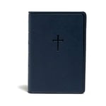 KJV Everyday Study Bible, Navy Cross LeatherTouch: Black Letter, Study Notes, Illustrations, Aricles, Easy-To-Carry, Ribbon Marker, Easy-To-Read Bible Serif Type