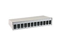 Btr E-Dat Modul - Ytmonteringsbox För Nätverk - Väggmontering - Cat 6A - Kritvit, Ral 9010 - 6 Portar