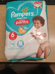 1 X Pampers Baby Dry Nappy Pants Disposable Cotton Size 6 Pack of 19-JUST £6.99