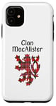 Coque pour iPhone 11 Clan MacAlister Tartan Nom de famille écossais Scotland