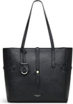 Radley Black Tote Bag Medium Zip Top Leather Shoulder Handbag Abingdon Road