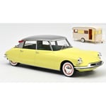 CITROEN DS 19 1960 YELLOW & CARAVAN DIGUE PANORAMIC 1:18 Norev Auto Stradali