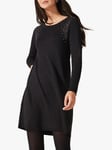 5057122340403 Phase Eight Stormy Stud Dress, Charcoal Grey 89% viscose, 11% nylon 12 female