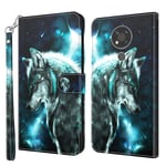 XTstore Case for Nokia 3.4 / Nokia 5.4, Cat PU Leather Flip Wallet Cover Shockproof with Wrist Strap Magnetic Clasp and Card Holder Protective Shell