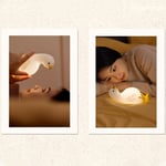 (Night Light Version (Warm Light)) Small Cute Duck Pat Light With Cell Phone GB