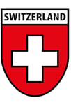 Schatzmix Plaque Murale en métal Motif Blason Suisse 20 x 30 cm