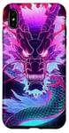 Coque pour iPhone XS Max Cyber Dragon fluo