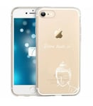 Coque Iphone 7 8 bouddha blanc personnalisee transparente