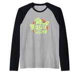 Ghostbusters Slimy Stay Puft Distressed Big Chest Logo Raglan Baseball Tee