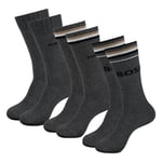 BOSS 3p RS Rib Iconic CC Chaussettes régulières, Medium Grey31, 40 FR/46 FR Homme