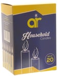 20 White Kosher Household Candles 11.4cm Shabbat Kosher Jewish