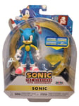 New Sonic The Hedgehog 4" Sonic Figure & Yellow Chaos Emerald 30th Anniversary