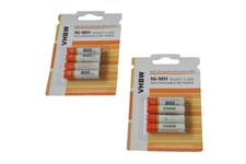 vhbw 8x Batteries AAA micro compatible avec Siemens Gigaset S850A, S850, S850HX téléphone fixe sans fil (800mAh, 1,2V, NiMH)