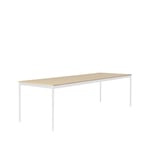Muuto Base dining table Oak. white stand. plywood edge. 250x90 cm