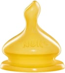 NUK First Choice+ Baby Bottle Teat, 6-18 Months, Latex With Large Feed Hole, 2