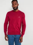 BOSS Kanovano Crew Knitted Jumper - Dark Red, Dark Red, Size 3Xl, Men