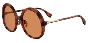 Brand New Fendi Sunglasses FF 0430 / S 0UC / W7 Havana Orange Woman Authentic