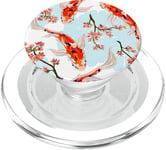 Japanese Koi Fish Fall Winter Phone PopSockets PopGrip for MagSafe