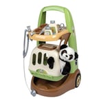 Smoby - Chariot Vétérinaire - 1 Peluche Panda + Mallette - 10 Accessoires - Dès 3 Ans - Fabriqué en France - 7600340405