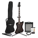 Harlem Z Bass Guitar + 35W Amp Pack Black