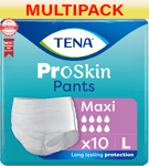 TENA Proskin Pants Maxi - Large - Case - 4 Packs of 10 (40 Incontinence Pants)