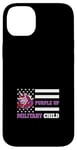 Coque pour iPhone 14 Plus Purple Up Drapeau militaire pour enfant Licorne