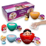 #sbabam Disney Princess Tea Party, Princesses Disney Poupées, Petites Poupées de Petite Fille Ariel, Raiponce, Cendrillon et Blanche-Neige, 2 Pièces pour Enfants de Kiosque