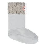 Hunter Childrens Unisex Original Cable Cuff Tall Kids White Boot Socks - Size X-Small