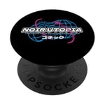 NOIRUTOPIA Vaporwave, style gothique, urbain et fantastique, design cyberpunk PopSockets PopGrip Adhésif