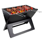 BBQ Collection Barbecue Charbon de Bois - Barbecue de Table - Barbecue Portable et Pliable - Grille Pour le Camping - 46 x 36,5 x 28 cm - Fumoir Jardin