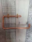 Handmade kitchen roll holder mounted on brass hospital brackets