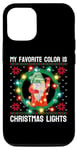 Coque pour iPhone 13 My Favorite Color Is Christmas Lights Fun Christmas Sweaters Moches