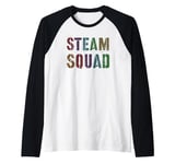 Funny STEAM SQUAD STEM Arts Teacher Science Creative Crew Raglan Baseball Tee