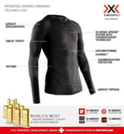 X-BIONIC Mixte Combat Energizer 4.0 Long Sleeves Militaire Manches Longues Homme Femme T shirt, Black/Anthracite, M EU