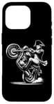 iPhone 16 Pro Napoleon Bonaparte Pulling a Wheelie on a Motorcycle Funny Case