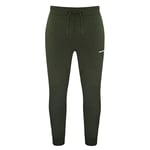 New Balance Stretch Graphic Logo Green Mens Classic Core Track Pants MP03901 ARG - Dark Green Cotton - Size Large